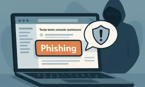 Zagrożenie: Twoje konto zostanie zawieszone. Uważaj na phishing i cyberprzestępców.
