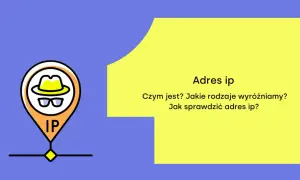 Ikona lokalizacji z napisem IP i tekstem "Adres ip".