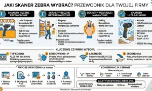Skanery Zebra Ultra-Rugged, odporne na upadki i ekstremalne warunki, z klasą ochrony IP67/IP68, idealne do pracy w mroźniach i na halach produkcyjnych.