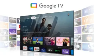 Google TV prezentuje interfejs z filmem "Tenet" i rekomendacjami. Odkryj świat rozrywki na swoim telewizorze.