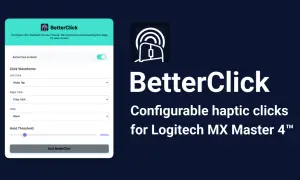 Ulepsz swoje kliknięcia myszą Logitech MX Master 4 dzięki konfigurowalnej haptyce. Wybierz własne fale dźwiękowe dla lewego i prawego kliknięcia.