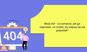 Błąd 404 na ekranie komputera. Postać zastanawia się, co oznacza i jak naprawić ten problem.