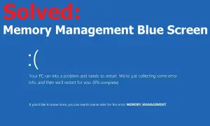 Rozwiązany problem z BSOD: Memory Management. Komputer napotkał błąd i wymaga restartu.