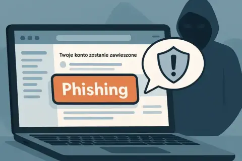 Zagrożenie: Twoje konto zostanie zawieszone. Uważaj na phishing i cyberprzestępców.