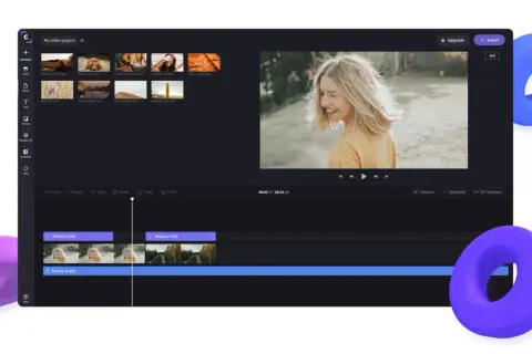 Edytor wideo Microsoft Clipchamp pozwala na łatwe tworzenie projektów, dodawanie multimediów i muzyki.