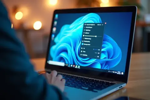 Ustawienia jasności ekranu laptopa. Jak rozjaśnić ekran w laptopie? Suwak jasności jest widoczny na panelu.
