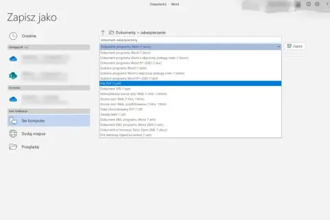 Wybierz "Plik PDF (*.pdf)", aby dowiedzieć się, jak zaszyfrować plik PDF.