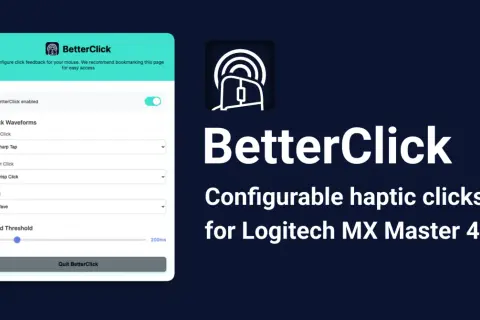 Ulepsz swoje kliknięcia myszą Logitech MX Master 4 dzięki konfigurowalnej haptyce. Wybierz własne fale dźwiękowe dla lewego i prawego kliknięcia.