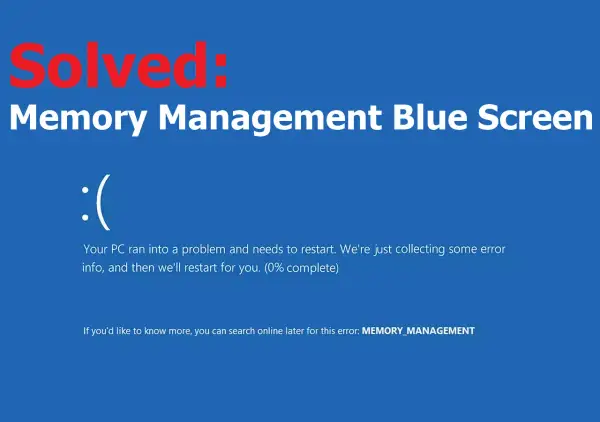 Rozwiązany problem z BSOD: Memory Management. Komputer napotkał błąd i wymaga restartu.